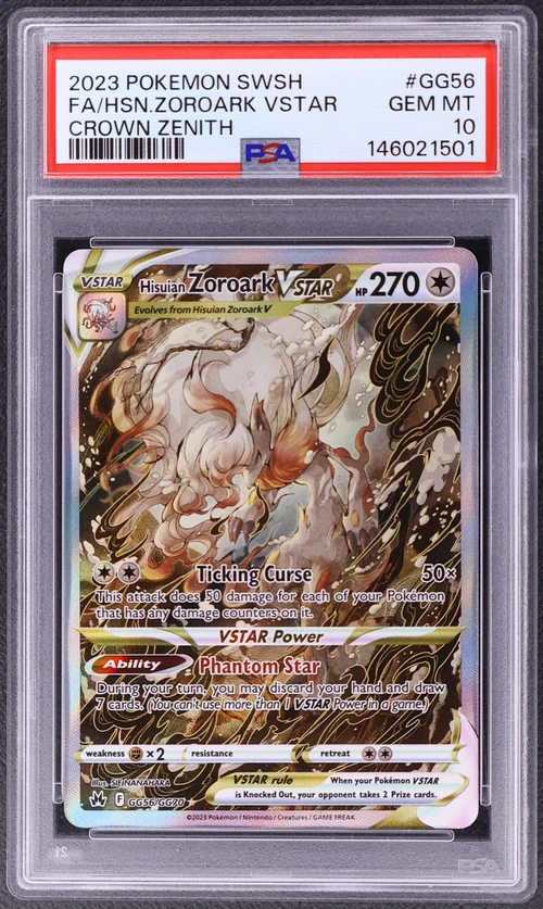 2023 Pokemon Sword and Shield Crown Zenith #GG56 Full Art / Hisuian Zoroark Vstar