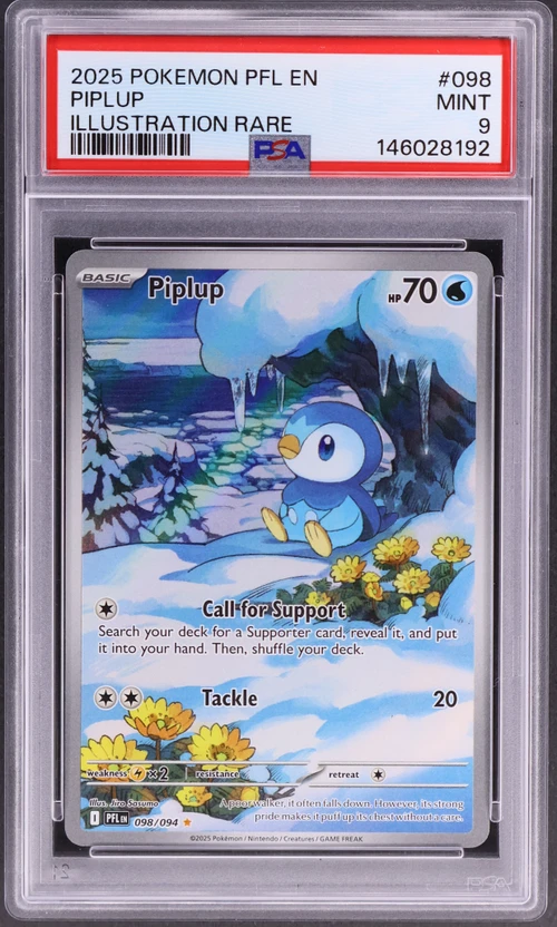 2025 Pokemon Pfl En-Phantasmal Flames #098 Piplup Illustration Rare
