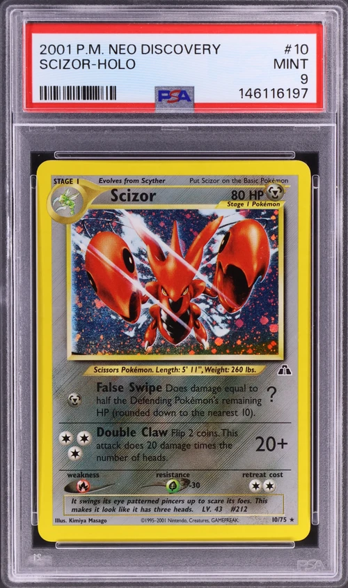 2001 Pokemon Neo Discovery #10 Scizor-Holo