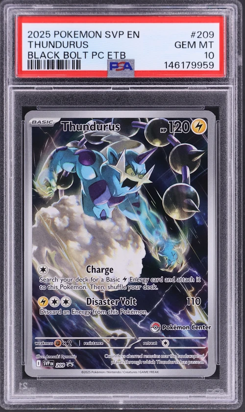 2025 Pokemon Svp En-Sv Black Star Promo #209 Thundurus Black Bolt Pokemon Center Elite Trainer Box