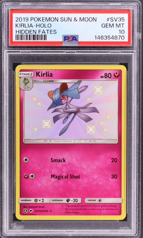 2019 Pokemon Sun & Moon Hidden Fates #SV35 Kirlia-Holo