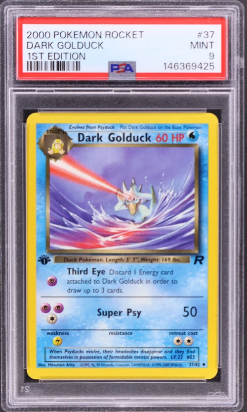 2000 Pokemon Rocket #37 Dark Golduck 1st Edition