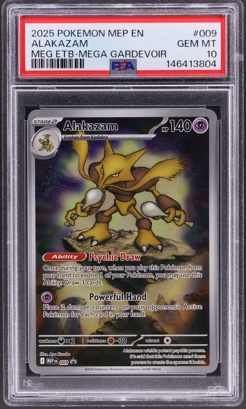 2025 Pokemon Mep En-Me Black Star Promo #009 Alakazam Mega Evolution Elite Trainer Box-Mega Gardevoir