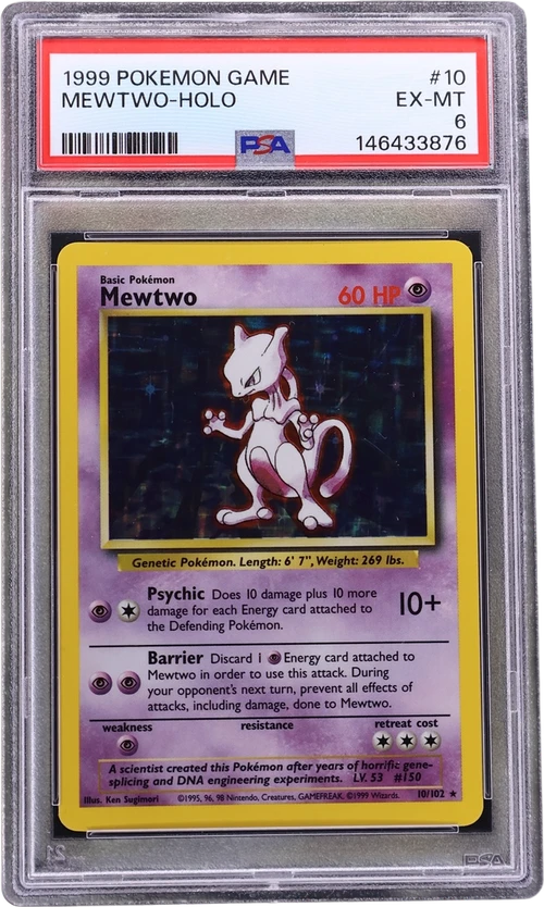 1999 Pokemon Game #10 Mewtwo-Holo