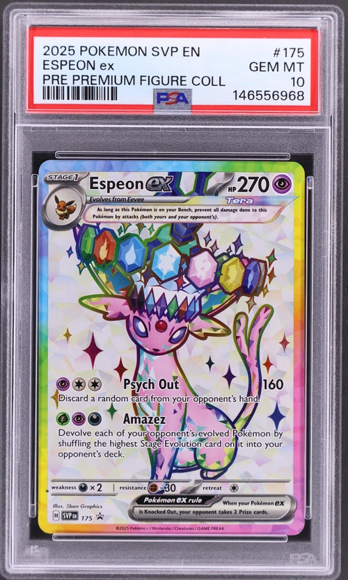 2025 Pokemon Svp En-Sv Black Star Promo #175 Espeon Ex Prismatic Evolutions Premium Figure Collection
