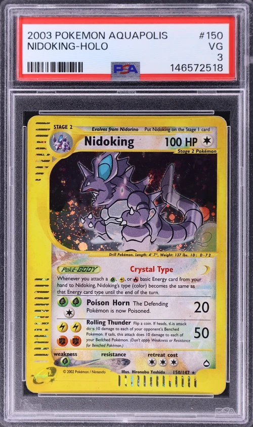 2003 Pokemon Aquapolis #150 Nidoking-Holo