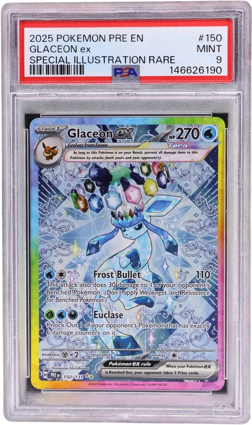 2025 Pokemon Pre En-Prismatic Evolutions #150 Glaceon Ex Special Illustration Rare