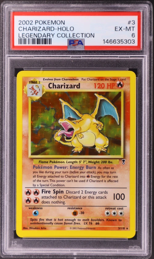 2002 Pokemon Legendary Collection #3 Charizard-Holo