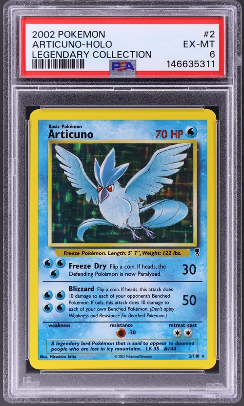 2002 Pokemon Legendary Collection #2 Articuno-Holo