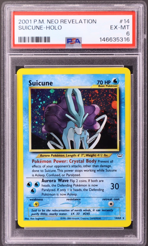2001 Pokemon Neo Revelation #14 Suicune-Holo