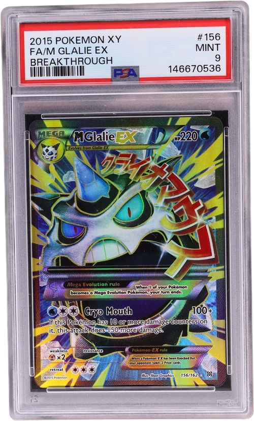2015 Pokemon Xy Breakthrough #156 Full Art / M Glalie Ex