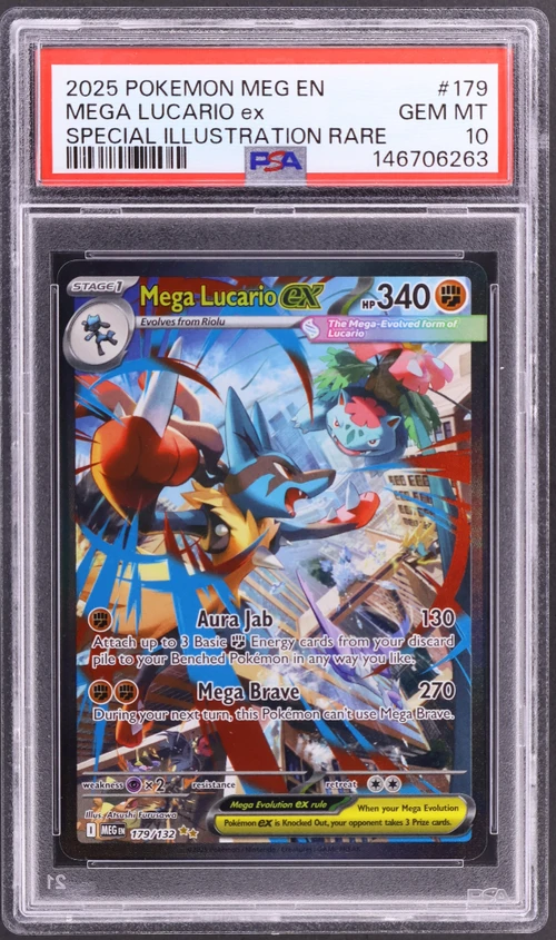 2025 Pokemon Meg En-Mega Evolution #179 Mega Lucario Ex Special Illustration Rare