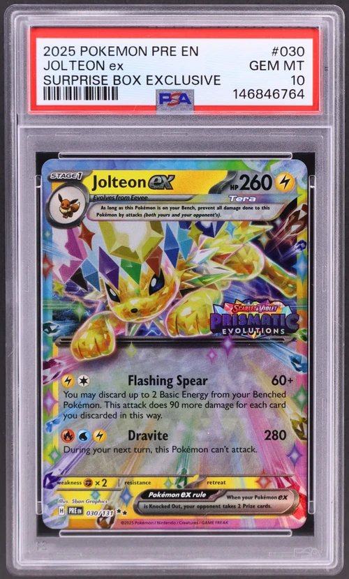 2025 Pokemon Pre En-Prismatic Evolutions #030 Jolteon Ex Surprise Box Exclusive