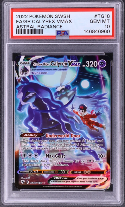 2022 Pokemon Sword & Shield Astral Radiance #TG18 Full Art / Shadow Rider Calyrex Vmax