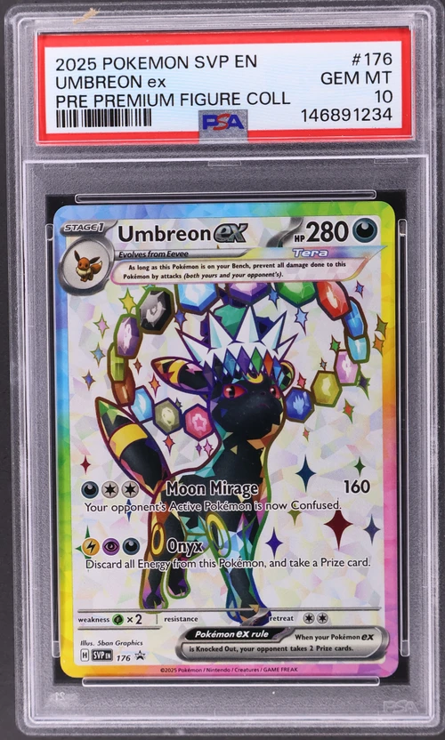 2025 Pokemon Svp En-Sv Black Star Promo #176 Umbreon Ex Prismatic Evolutions Premium Figure Collection