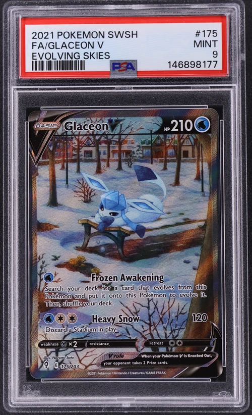 2021 Pokemon Sword & Shield Evolving Skies #175 Full Art / Glaceon V