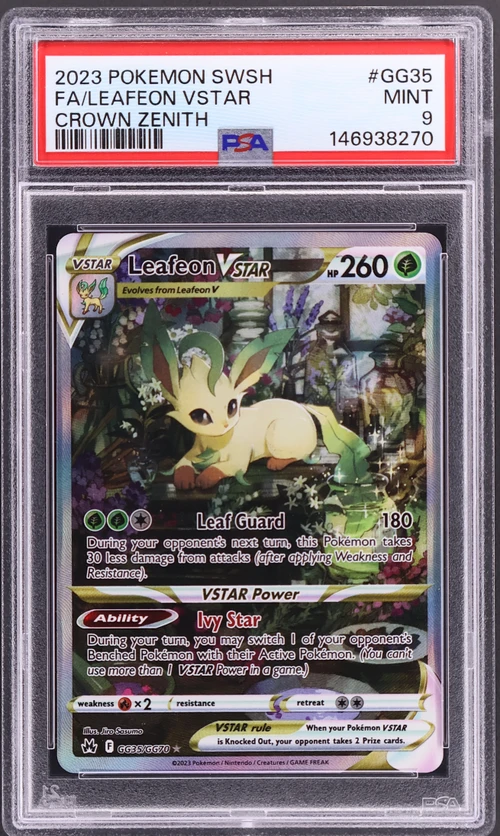 2023 Pokemon Sword and Shield Crown Zenith #GG35 Full Art / Leafeon Vstar
