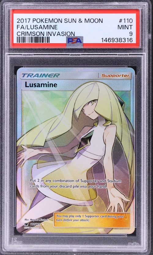 2017 Pokemon Sun & Moon Crimson Invasion #110 Full Art / Lusamine