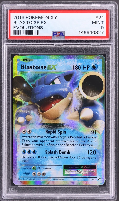 2016 Pokemon Xy Evolutions #21 Blastoise Ex