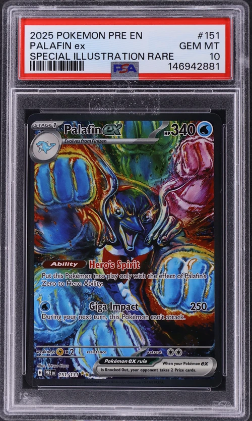 2025 Pokemon Pre En-Prismatic Evolutions #151 Palafin Ex Special Illustration Rare