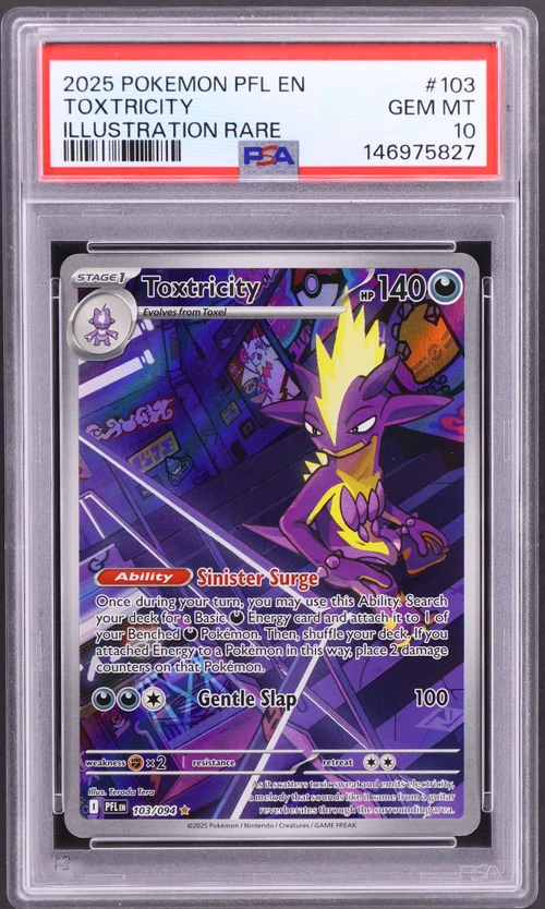 2025 Pokemon Pfl En-Phantasmal Flames #103 Toxtricity Illustration Rare