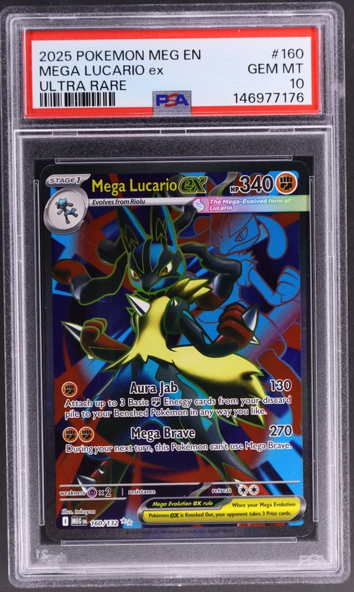 2025 Pokemon Meg En-Mega Evolution #160 Mega Lucario Ex Ultra Rare