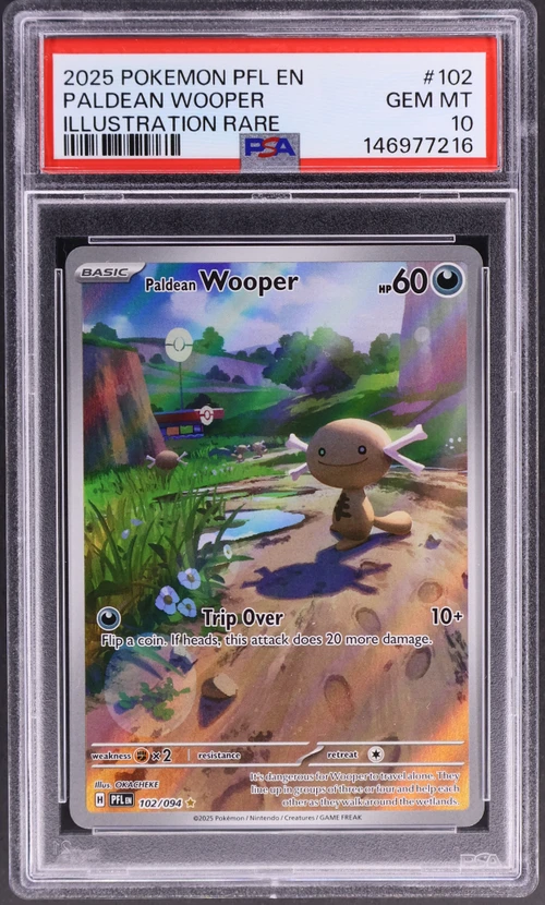 2025 Pokemon Pfl En-Phantasmal Flames #102 Paldean Wooper Illustration Rare
