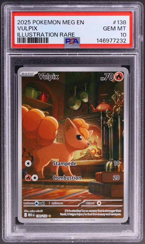 2025 Pokemon Meg En-Mega Evolution #138 Vulpix Illustration Rare
