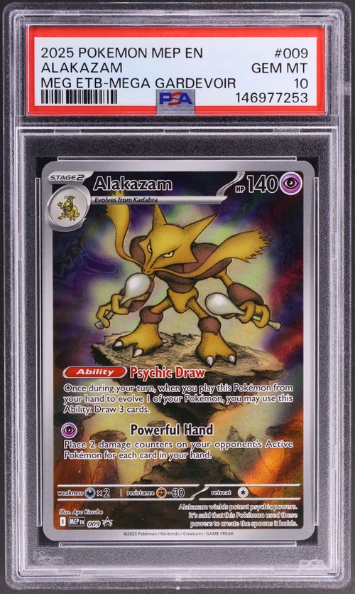 2025 Pokemon Mep En-Me Black Star Promo #009 Alakazam Mega Evolution Elite Trainer Box-Mega Gardevoir