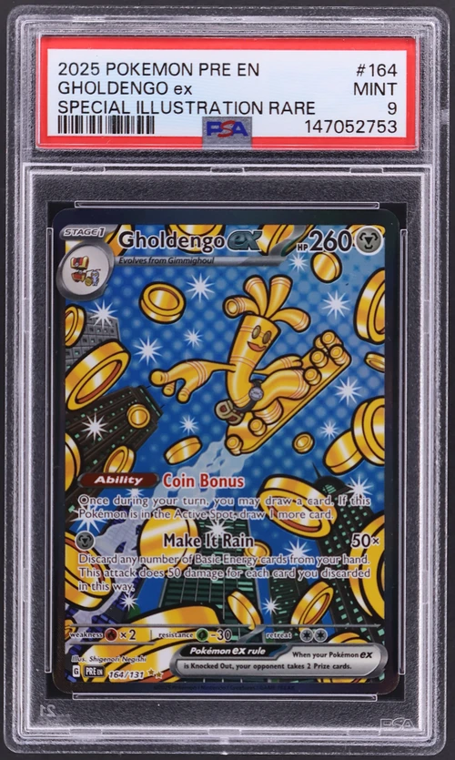 2025 Pokemon Pre En-Prismatic Evolutions #164 Gholdengo Ex Special Illustration Rare