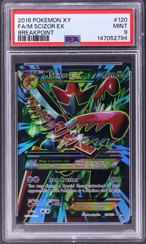 2016 Pokemon Xy Breakpoint #120 Full Art / M Scizor Ex
