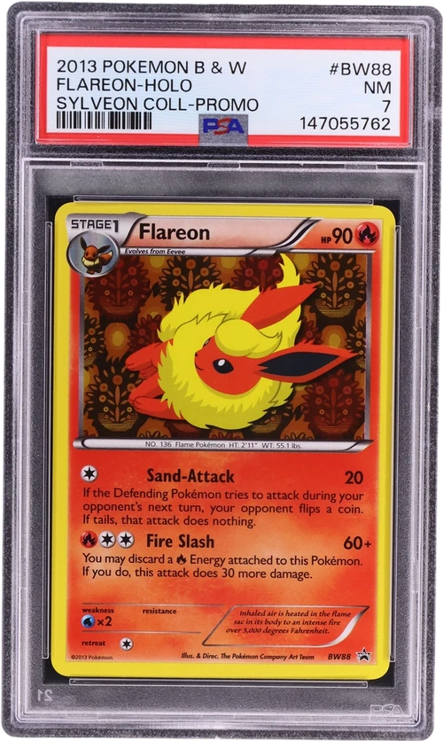 2013 Pokemon Black & White Promo #BW88 Flareon-Holo Sylveon Collection
