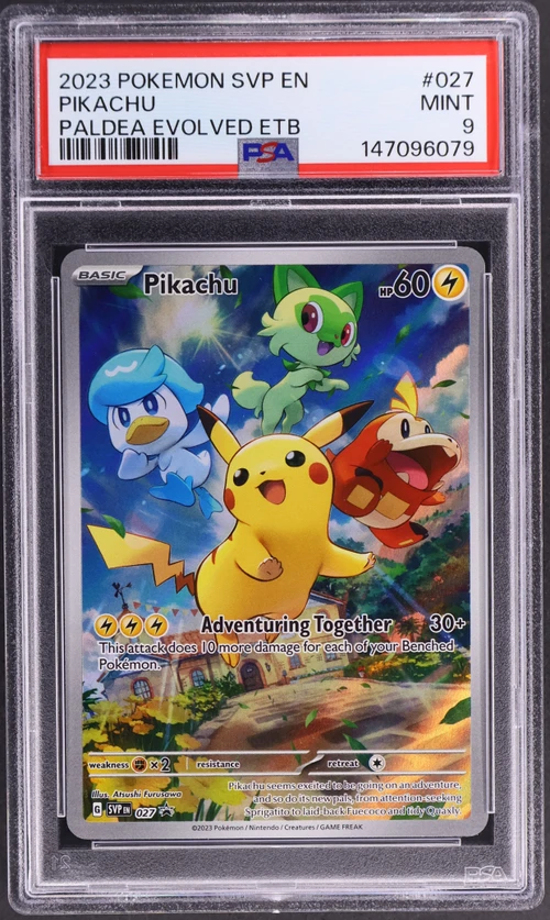 2023 Pokemon Svp En-Sv Black Star Promo #027 Pikachu Paldea Evolved Elite Trainer Box
