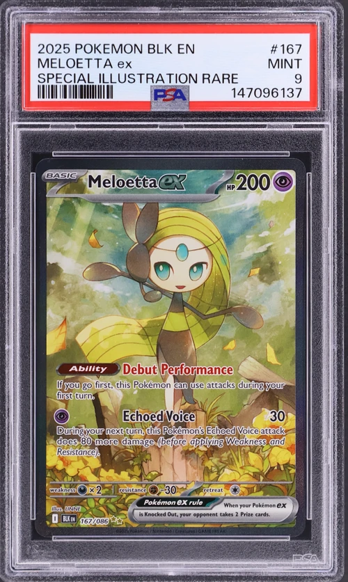 2025 Pokemon Blk En-Black Bolt #167 Meloetta Ex Special Illustration Rare