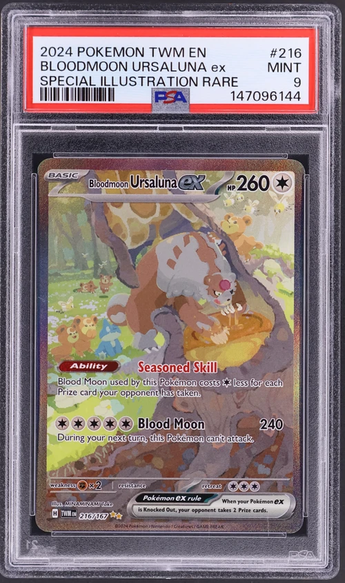 2024 Pokemon Twm En-Twilight Masquerade #216 Bloodmoon Ursaluna Ex Special Illustration Rare