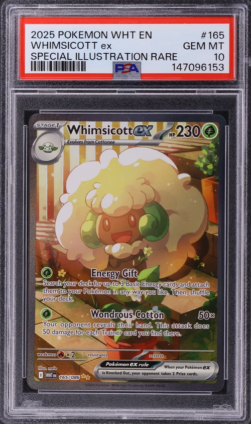 2025 Pokemon Wht En-White Flare #165 Whimsicott Ex Special Illustration Rare