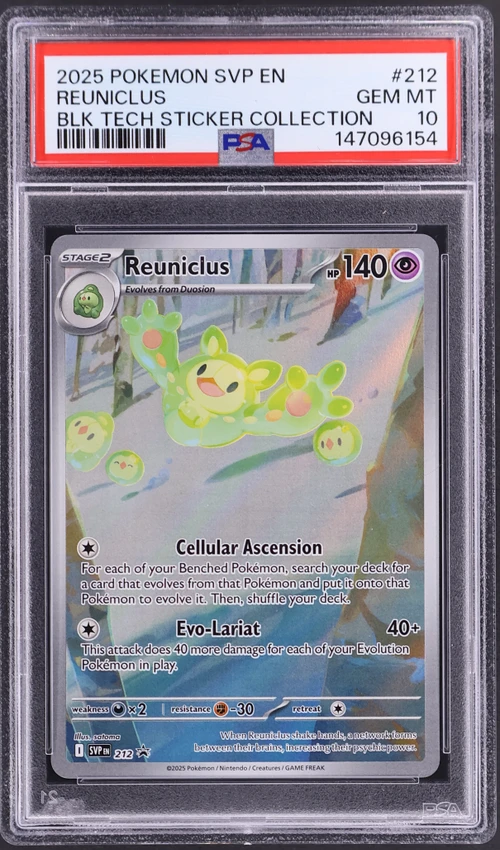 2025 Pokemon Svp En-Sv Black Star Promo #212 Reuniclus Black Bolt Tech Sticker Collection