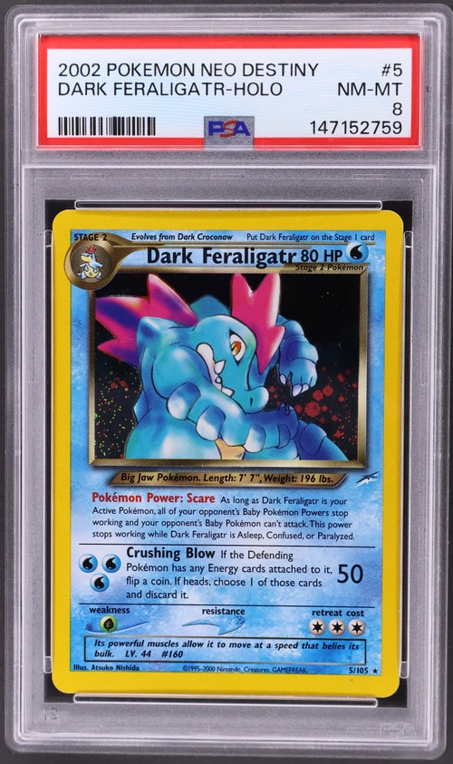 2002 Pokemon Neo Destiny #5 Dark Feraligatr-Holo