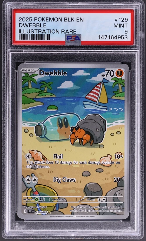 2025 Pokemon Blk En-Black Bolt #129 Dwebble Illustration Rare