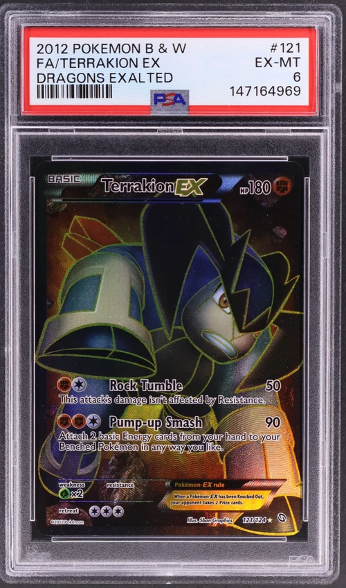 2012 Pokemon Black & White Dragons Exalted #121 Full Art / Terrakion Ex
