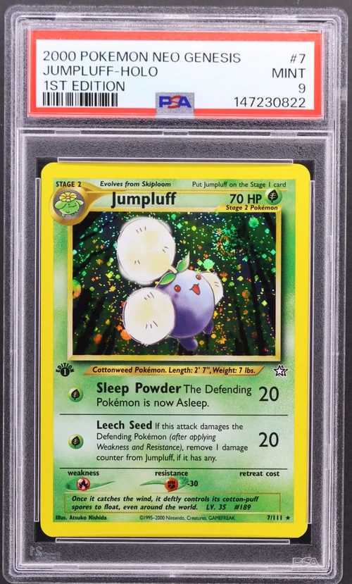 2000 Pokemon Neo Genesis 1st Edition #7 Jumpluff-Holo
