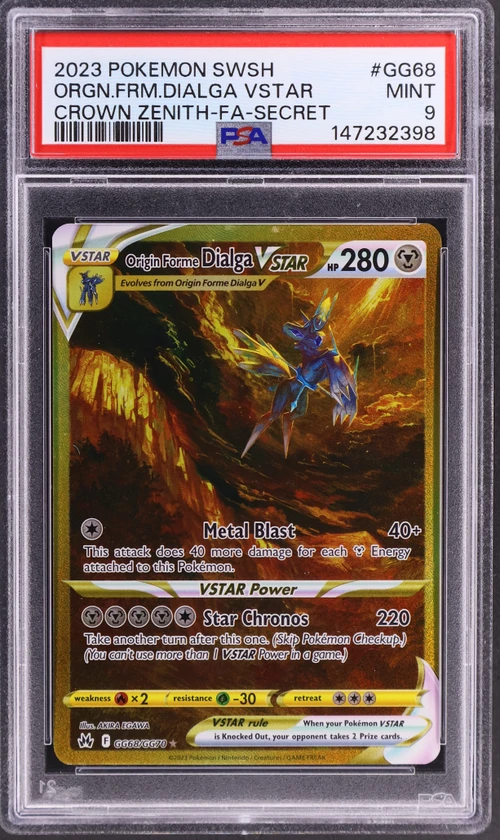 2023 Pokemon Sword and Shield Crown Zenith #GG68 Full Art / Origin Forme Dialga Vstar Secret