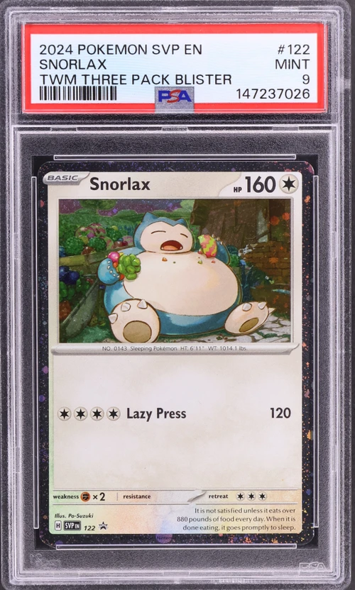 2024 Pokemon Svp En-Sv Black Star Promo #122 Snorlax Twilight Masquerade Three Pack Blister