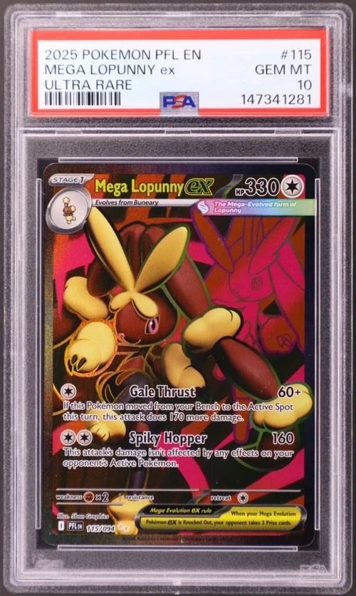 2025 Pokemon Pfl En-Phantasmal Flames #115 Mega Lopunny Ex Ultra Rare