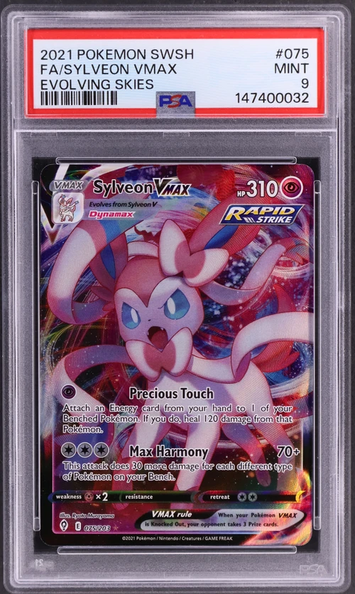 2021 Pokemon Sword & Shield Evolving Skies #075 Full Art / Sylveon Vmax