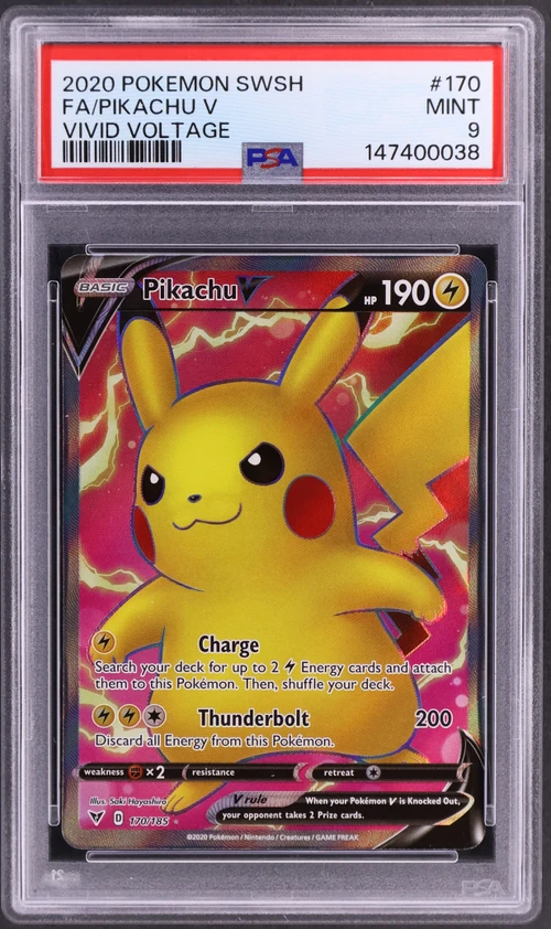 2020 Pokemon Sword & Shield VIVID Voltage #170 Full Art / Pikachu V