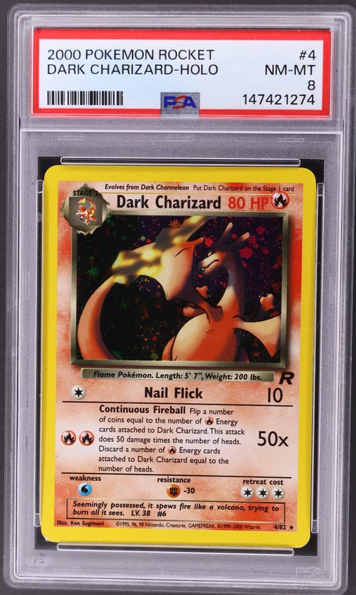 2000 Pokemon Rocket #4 Dark Charizard-Holo