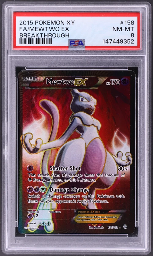 2015 Pokemon Xy Breakthrough #158 Full Art / Mewtwo Ex
