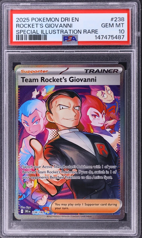 2025 Pokemon Dri En-Destined Rivals #238 Team Rocket's Giovanni Special Illustration Rare