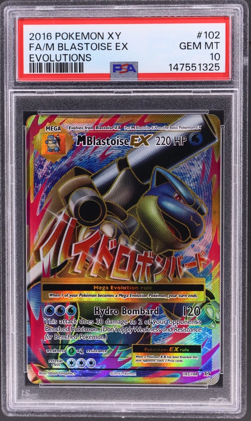 2016 Pokemon Xy Evolutions #102 Full Art / M Blastoise Ex